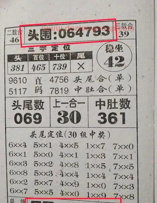 22131排列五规律图